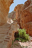 Petra - the staircase carved into the rock that climbs to the High Place of Sacrifice
